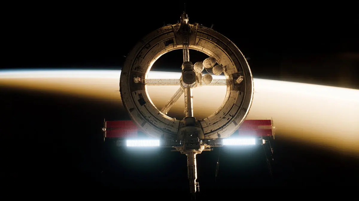 Orbital colony's concept with midjourney V8 Alpha https:/...
