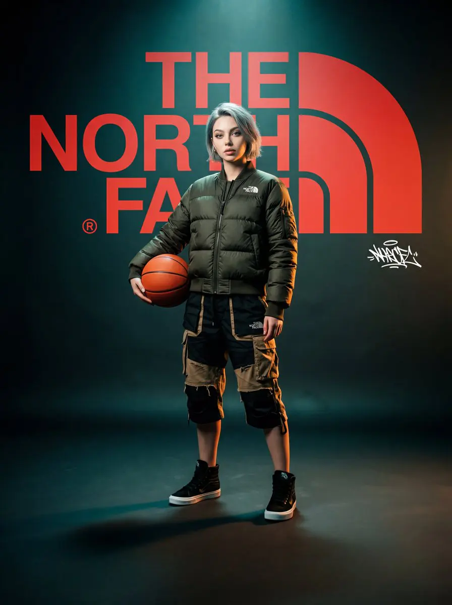 A high-fashion, cinematic brand concept poster for "The N...