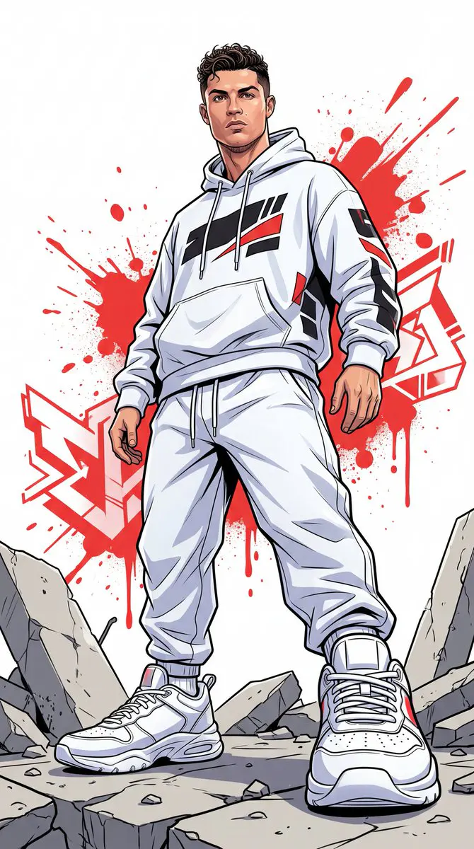 A dynamic full-body urban illustration of a man (use the ...