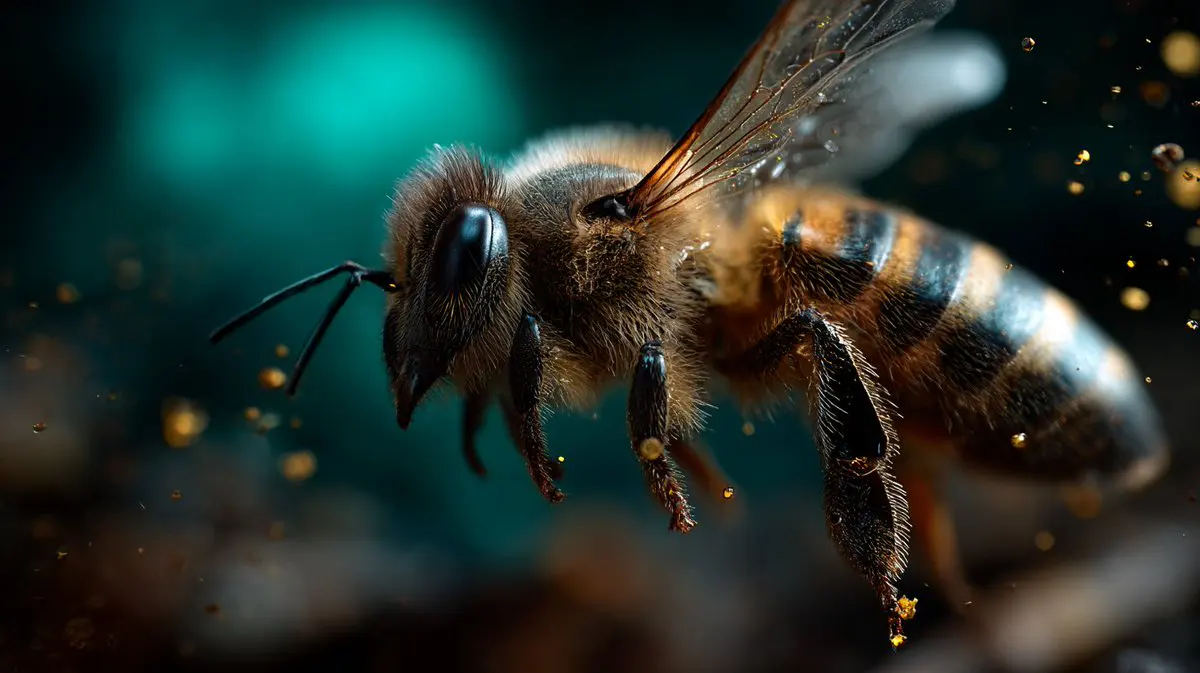 [animal or insect performing a dynamic action with partic...