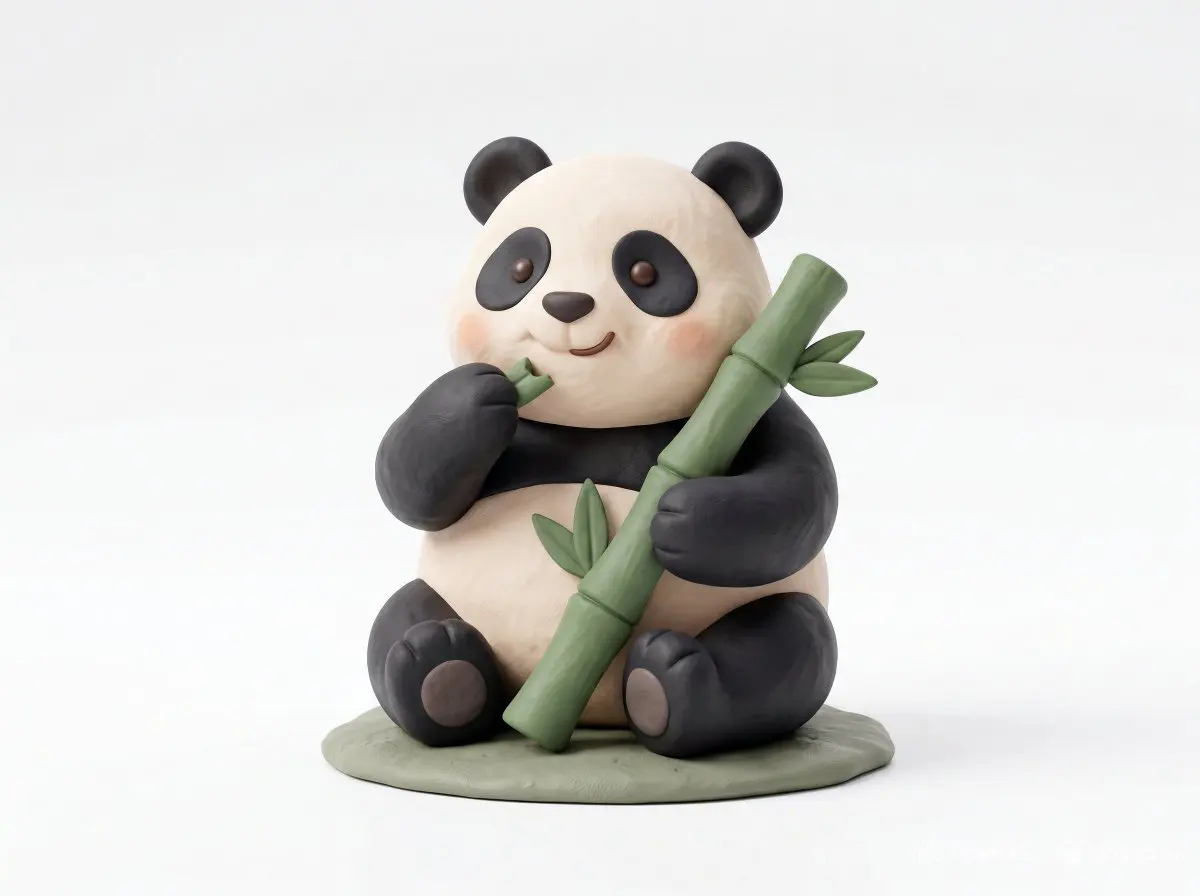 Cute 3D render of a [subject], matte surface, kneaded cla...