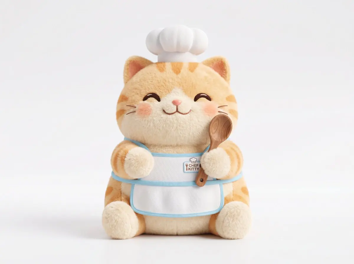 A soft plush 3D model of a [subject] with [key detail], r...