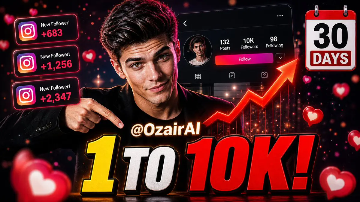 A highly detailed YouTube thumbnail with a dark navy/blac...