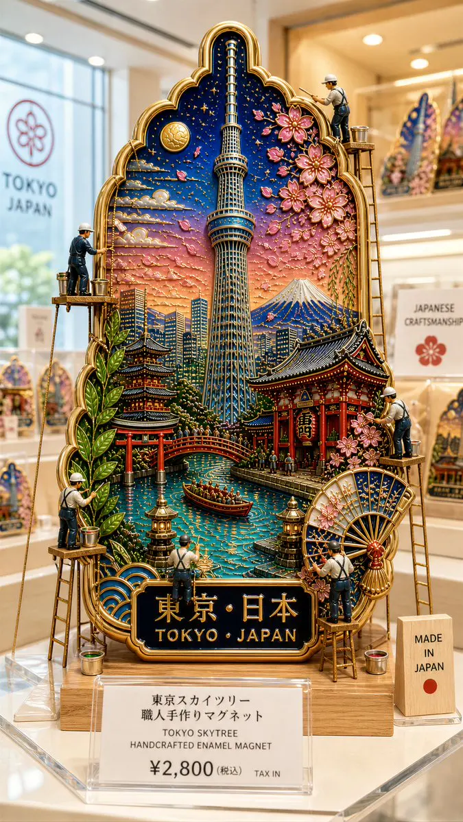 Ultra-premium cloisonné enamel collectible fridge magnet ...