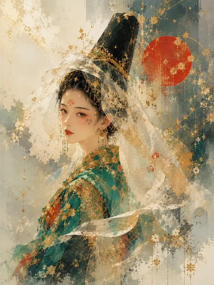Ultra-detailed ethereal portrait of a beautiful East Asia...