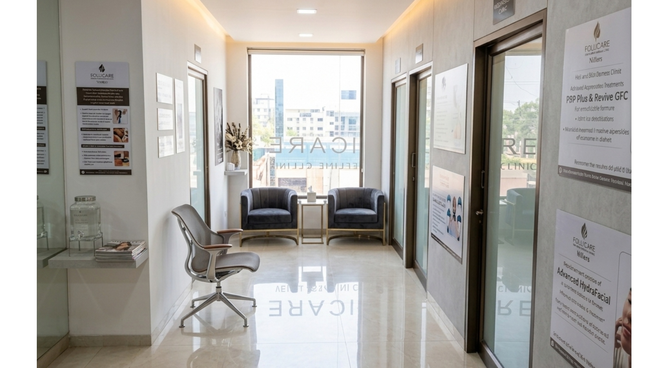 Inside Follicare clinic, Nellore