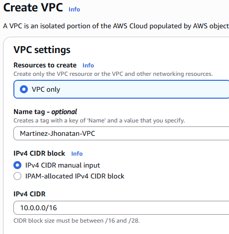 VPC Creation