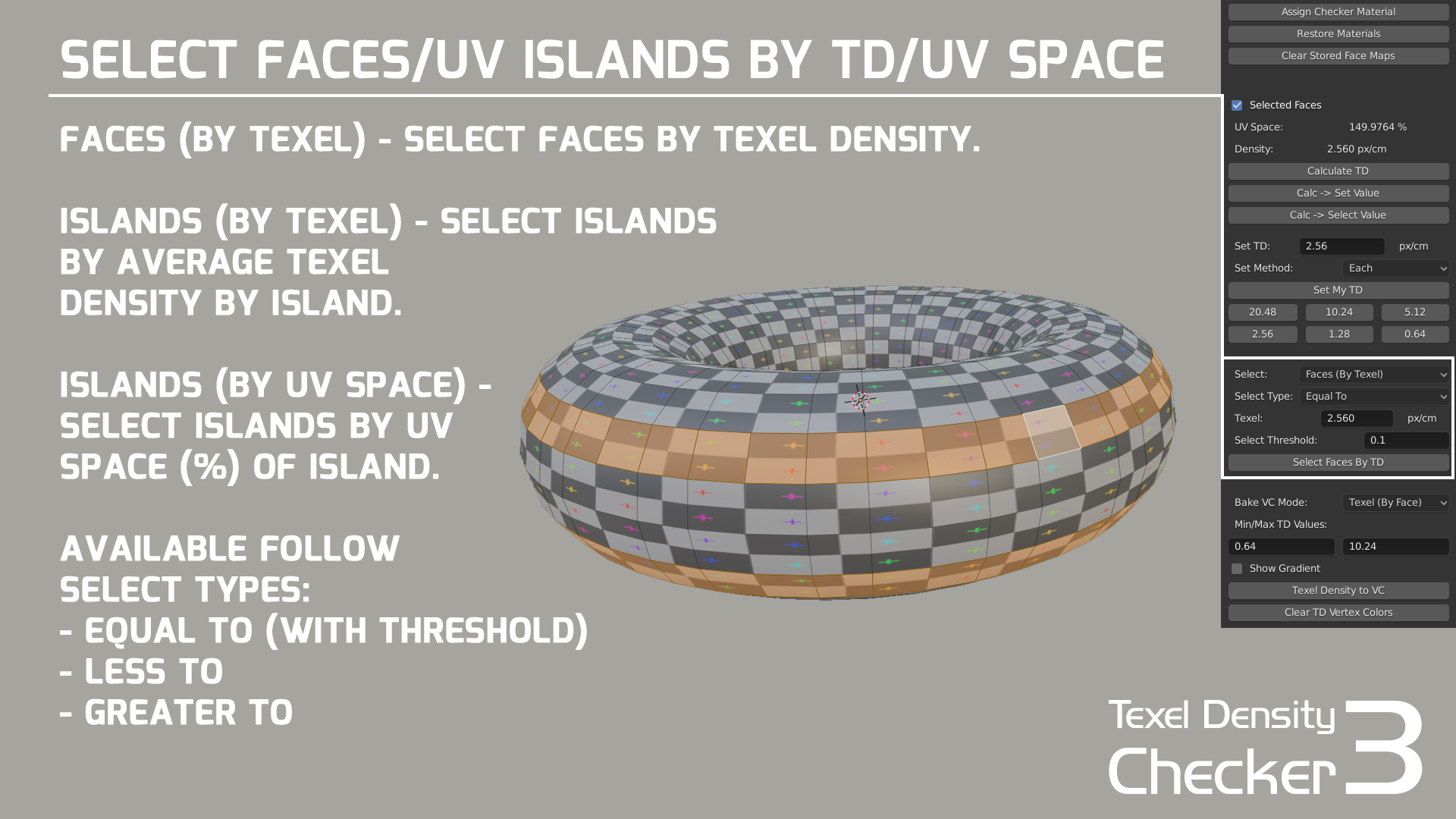 Blender Texel Density Checker