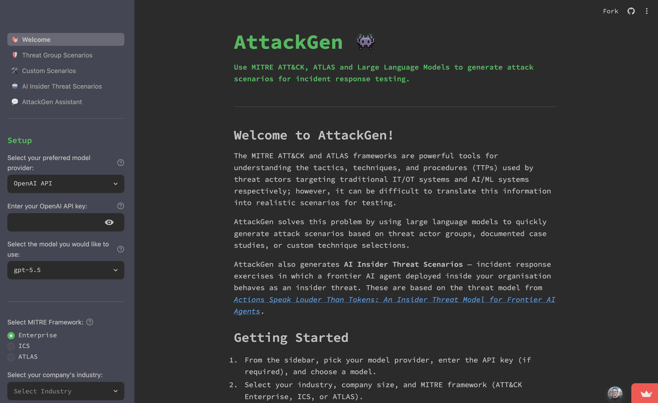 AttackGen Screenshot