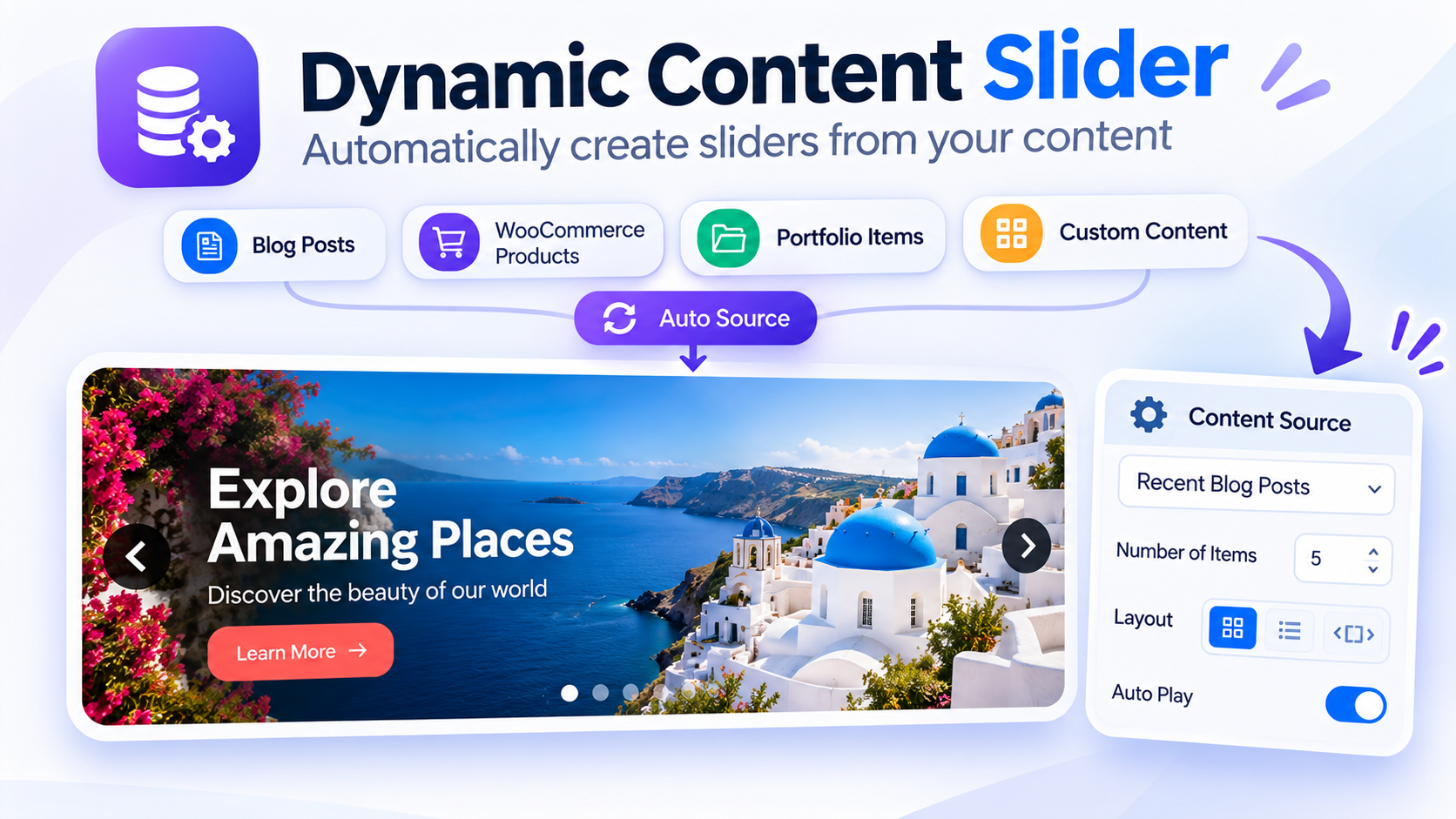 Dynamic content slider