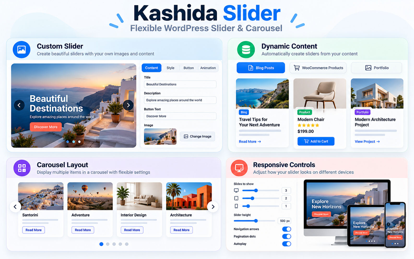 Kashida Slider feature overview