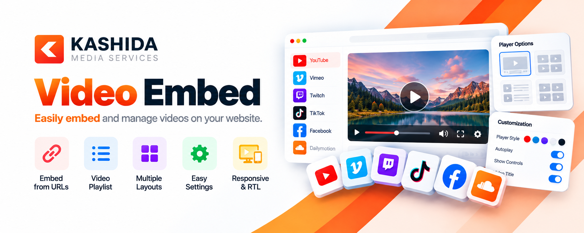 Kashida Video Embed — WordPress video embedding plugin