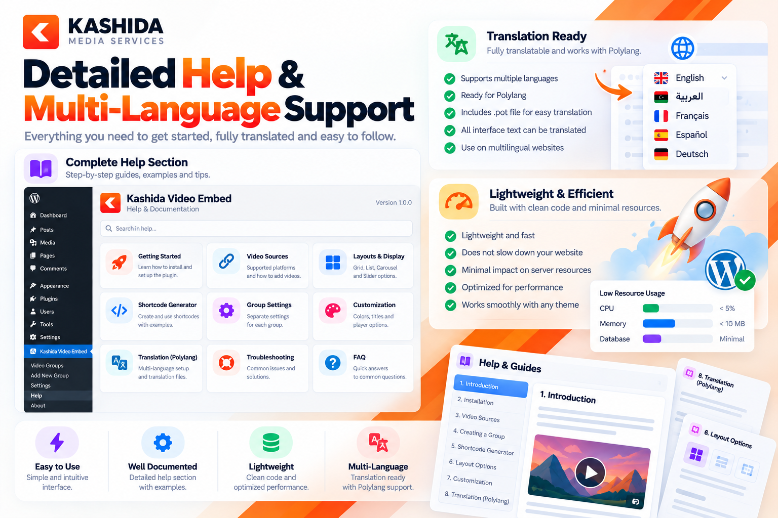 Kashida Video Embed help and support