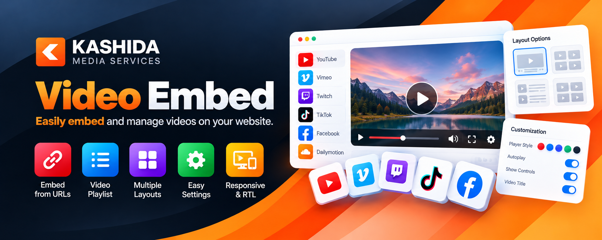 Kashida Video Embed plugin showcase