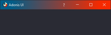 Custom gradient title bar