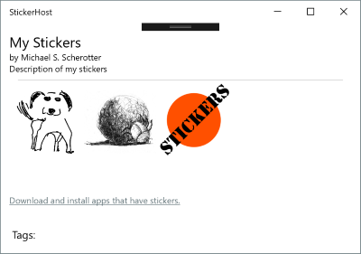 Sticker Host Test App