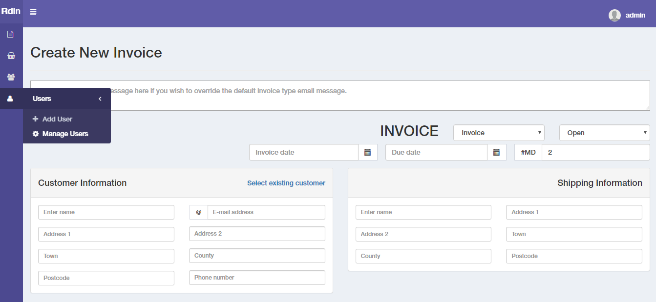 Create Invoice