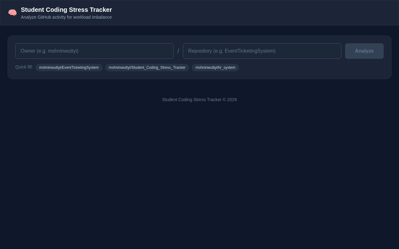 Student_Coding_Stress_Tracker screenshot