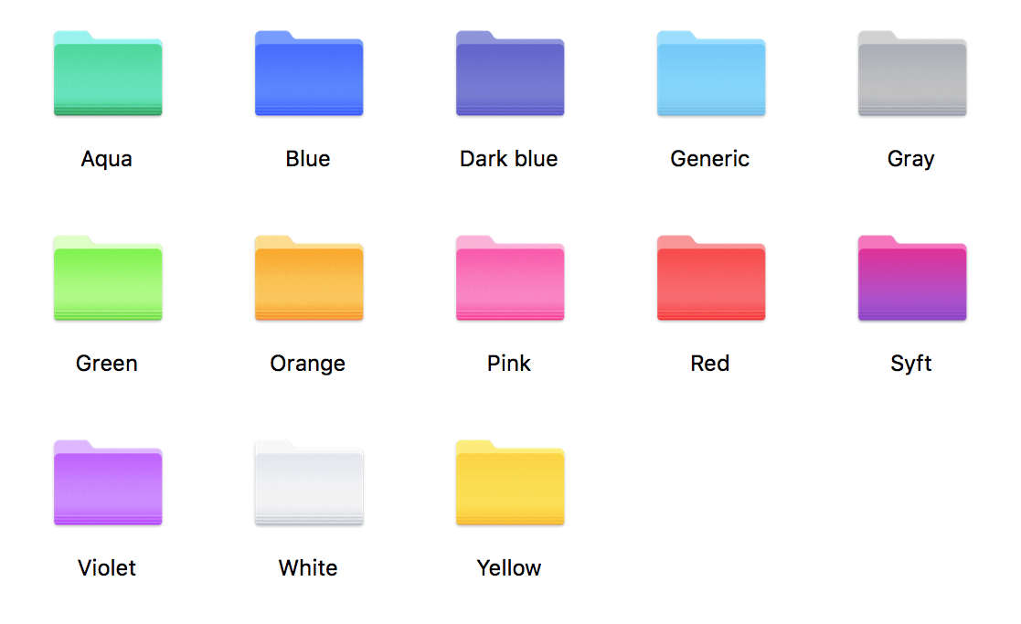 ankomst udluftning Gør det tungt GitHub - msikma/osx-folder-icons: Colorful folder icons for macOS to help  you organize your projects