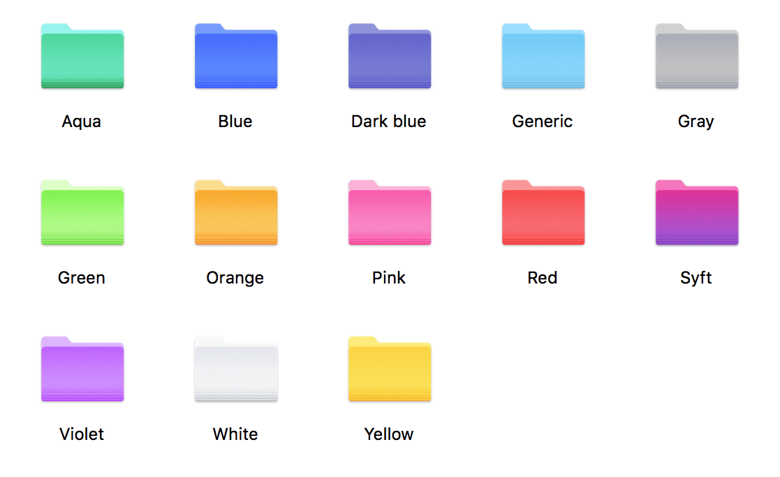 change color of mac folder icons