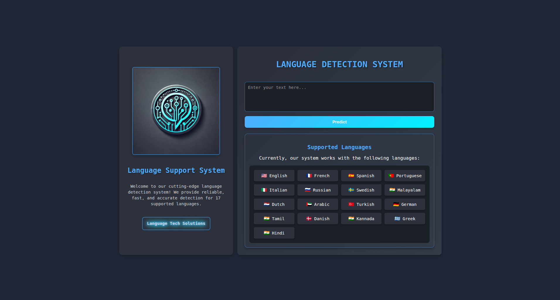 Language Support System