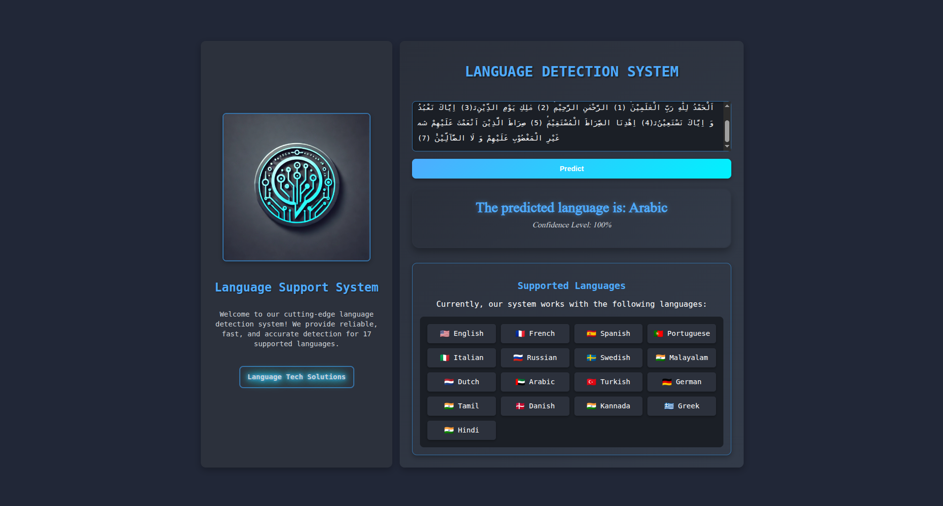 Prediction Page