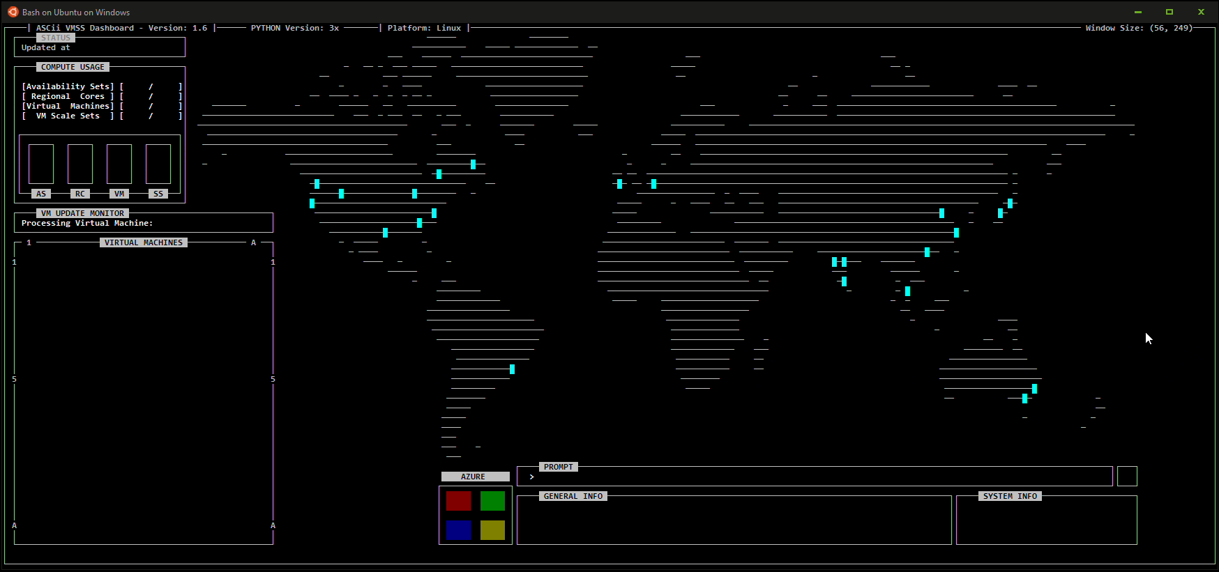 Image of ASCii VMSS Dashboard