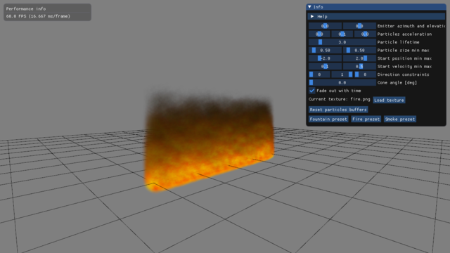 Simple particle system using Transform Feedback