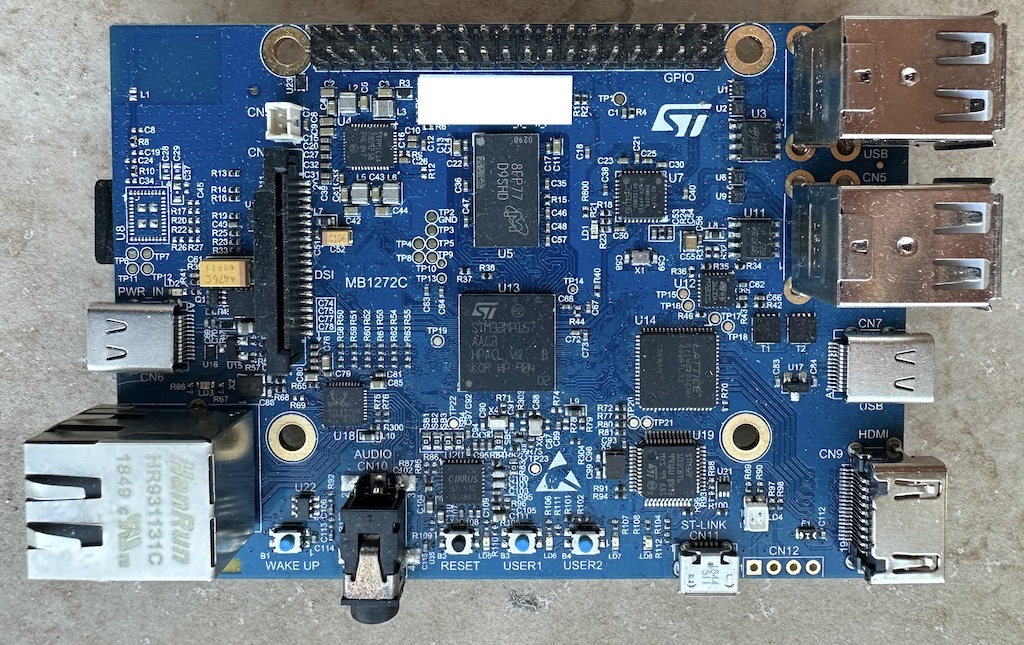 Image of STM32MP157A-DK1 board