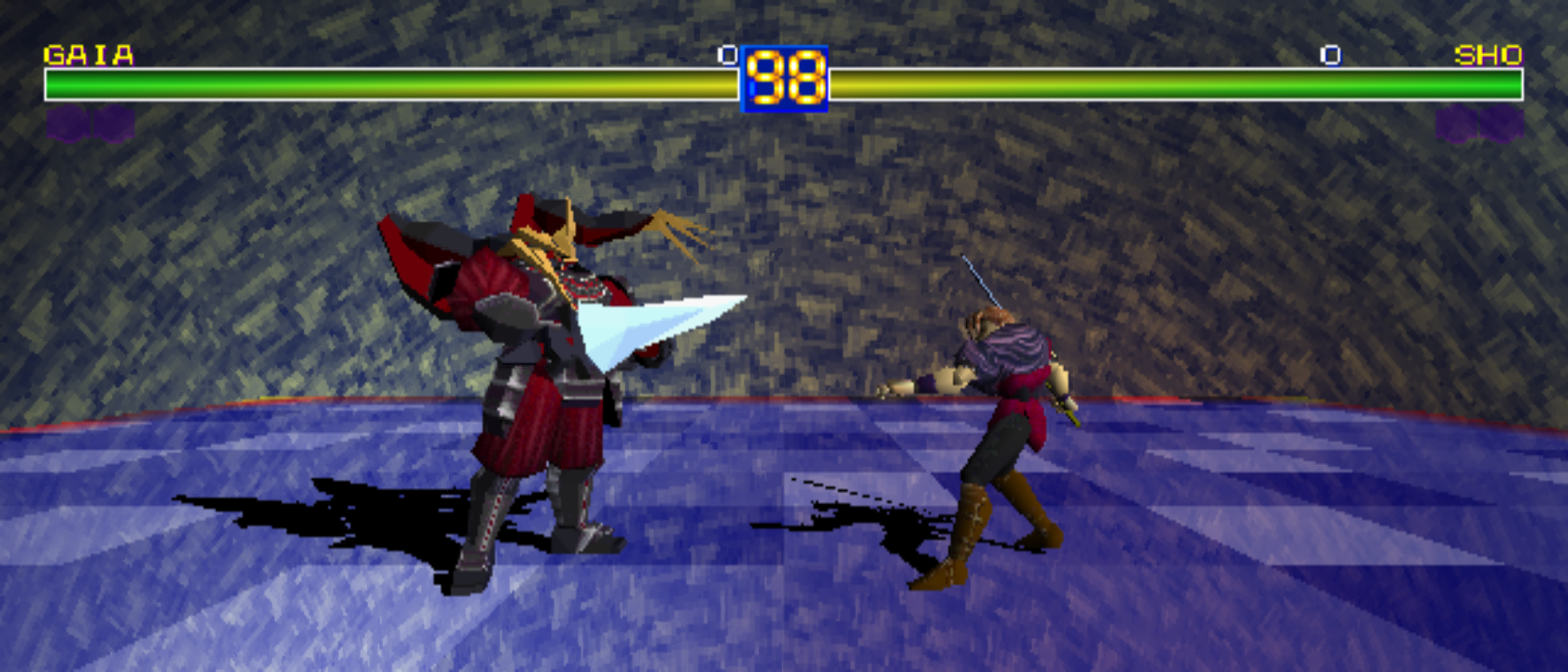 Gaia versus Sho in 21:9 adaptive ultrawide, with gauges extended to the edges