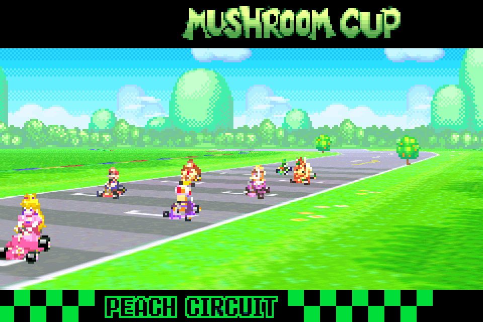 4x sampling during the course intro, before the race HUD