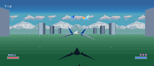 Separate 21:9 view with the original SNES ship