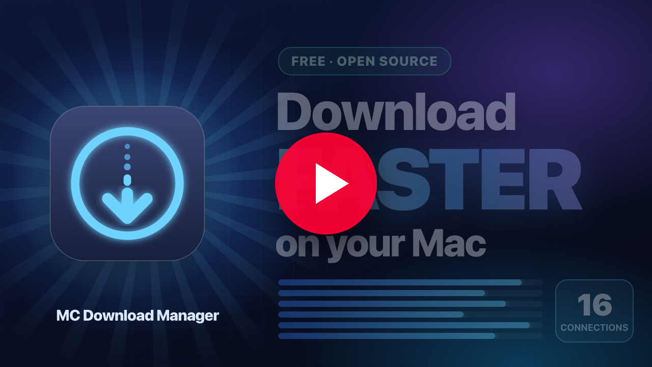 Watch the 1-minute MC Download Manager video on YouTube