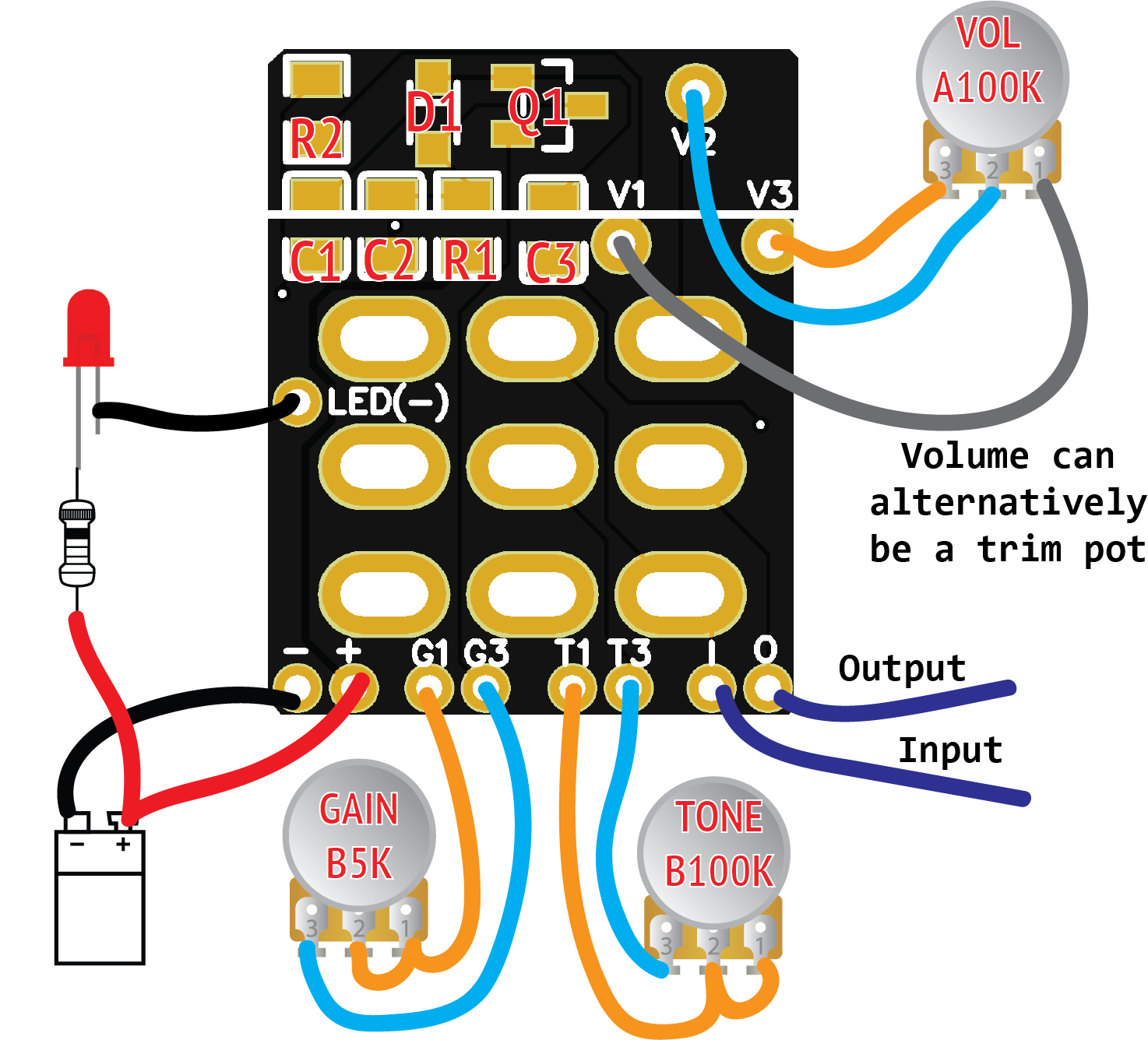 stompfuzz wiring