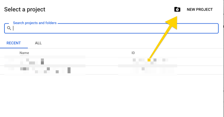 Create a new project