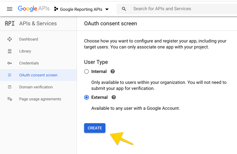 Create a consent screen