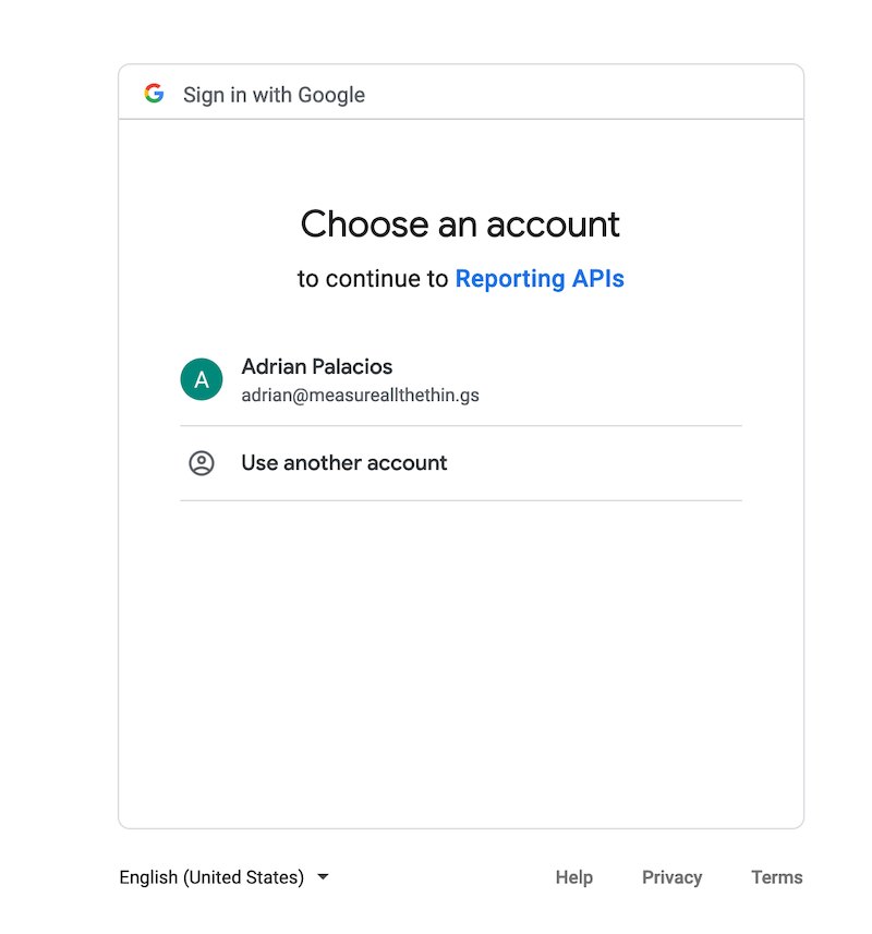 Download the credentials