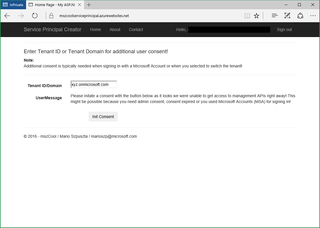 GitHub - mszcool/azureAdMultiTenantServicePrincipal: Multi-Tenant Web ...