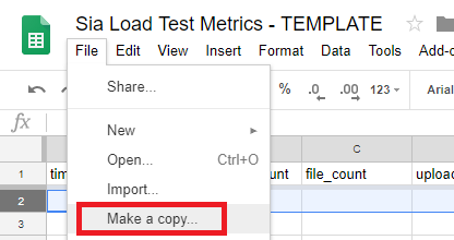 Screenshot of Make a Copy item