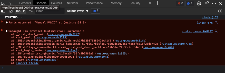 Before WASM sourcemapping