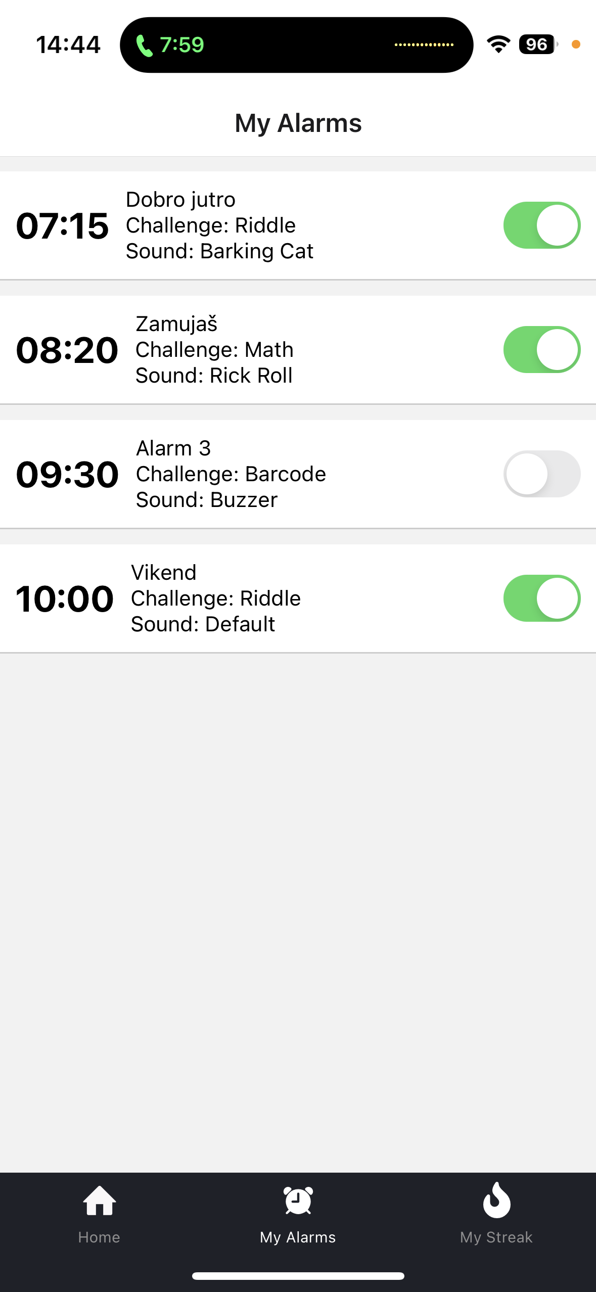 Alarm List