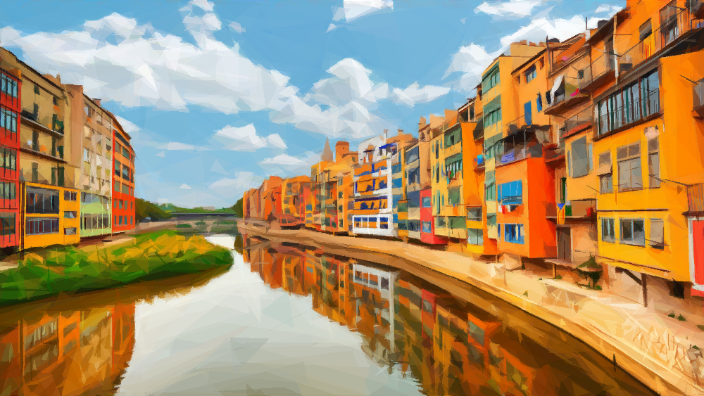 Picture of Girona generated using 4000 triangles