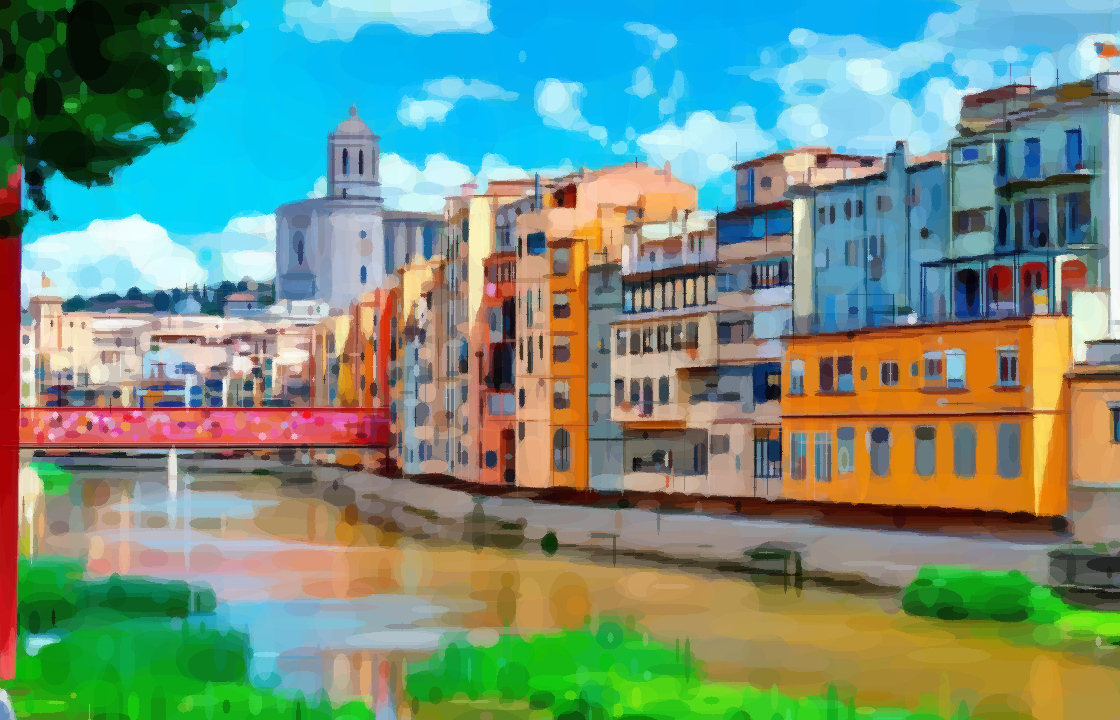 Picture of Girona generated using 4000 ellipses