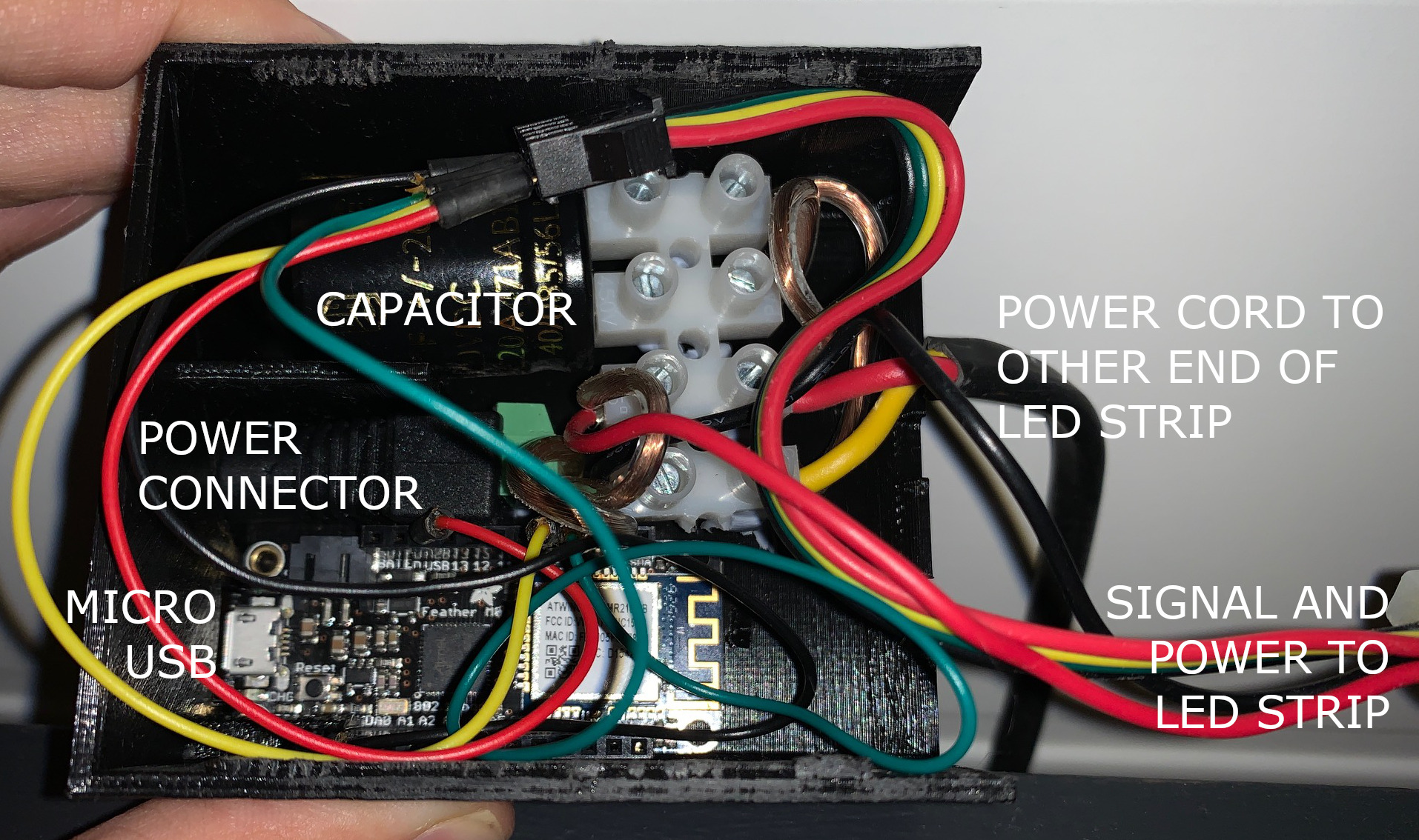 Finished enclosure with all electronics