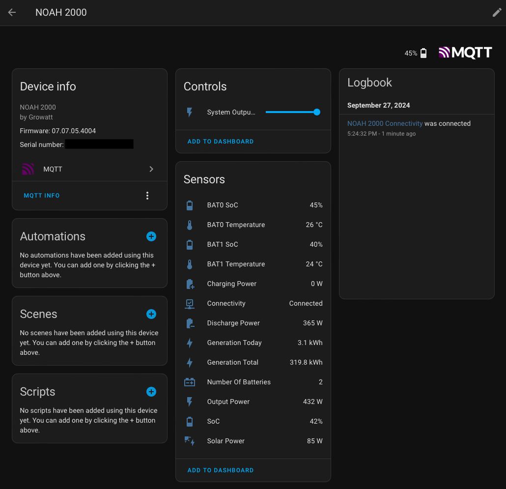 HomeAssistant screenshot
