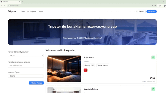 Akıllı Otel Rezervasyonu - Dinamik fiyatlandırma ve kolay rezervasyon ile otel sistemi