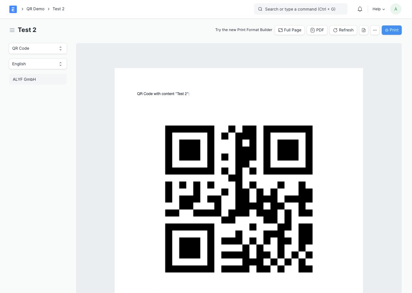 Form: saved QR Demo