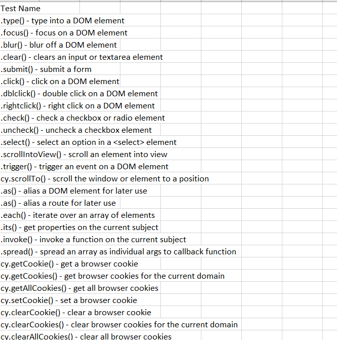 Excel file