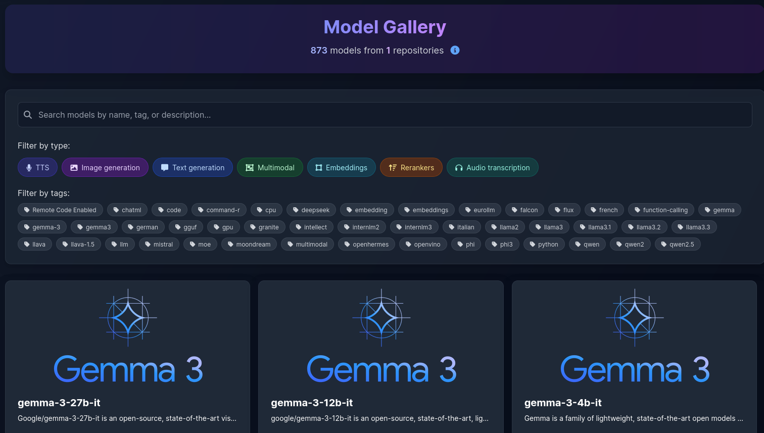 LocalAI screenshot