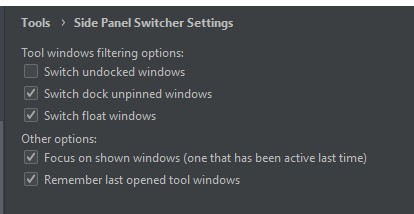 Ide Settings